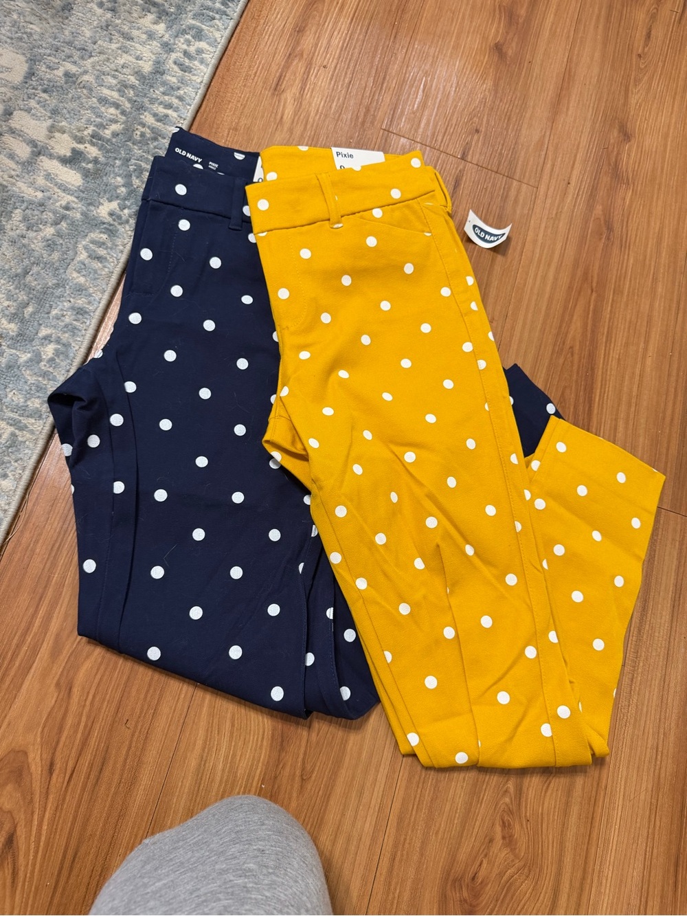 Old Navy Polka Dot  - Navy & Mustard Yellow